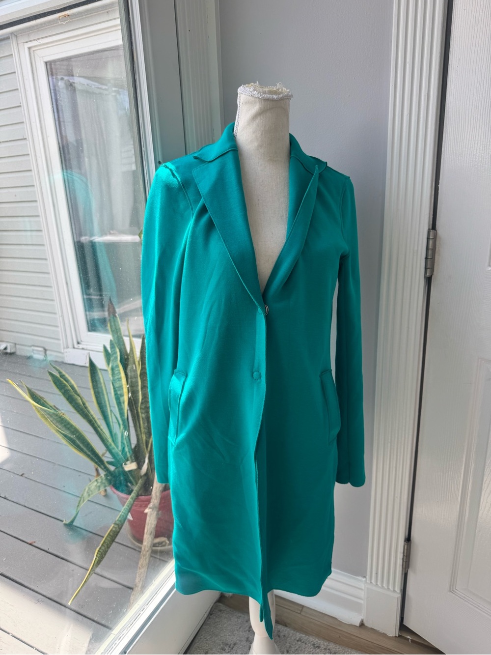 Teal Women's Long breathable Coat